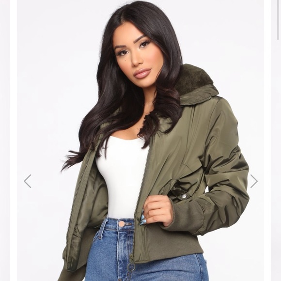 Green Zip Up Jacket - Picture 3 of 4